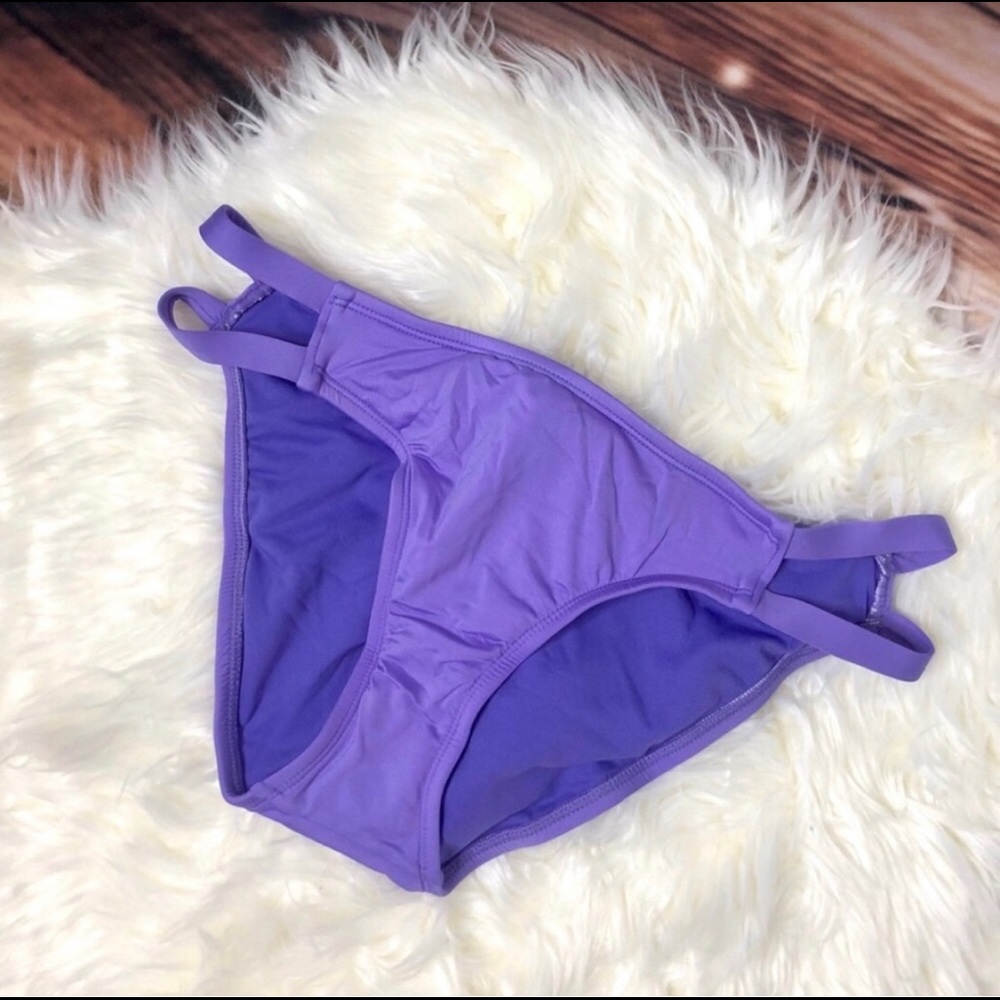 Purple Strappy Bikini Bottoms Swimsuit